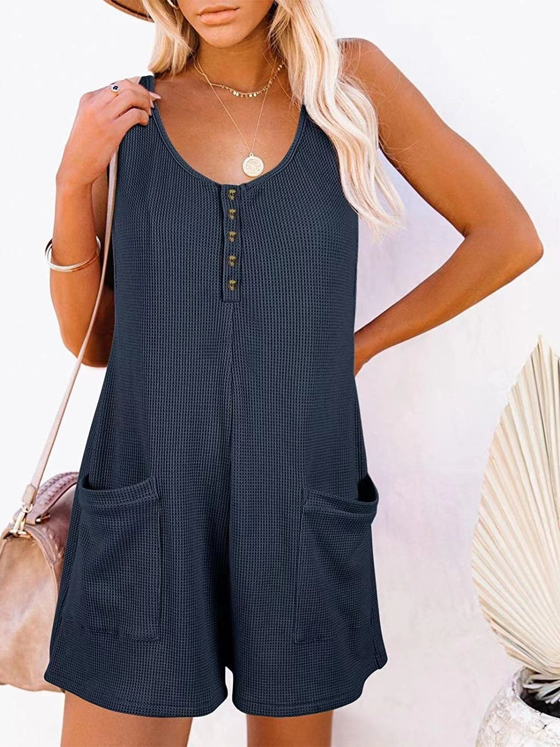 Summer Vintage Pocketed Romper