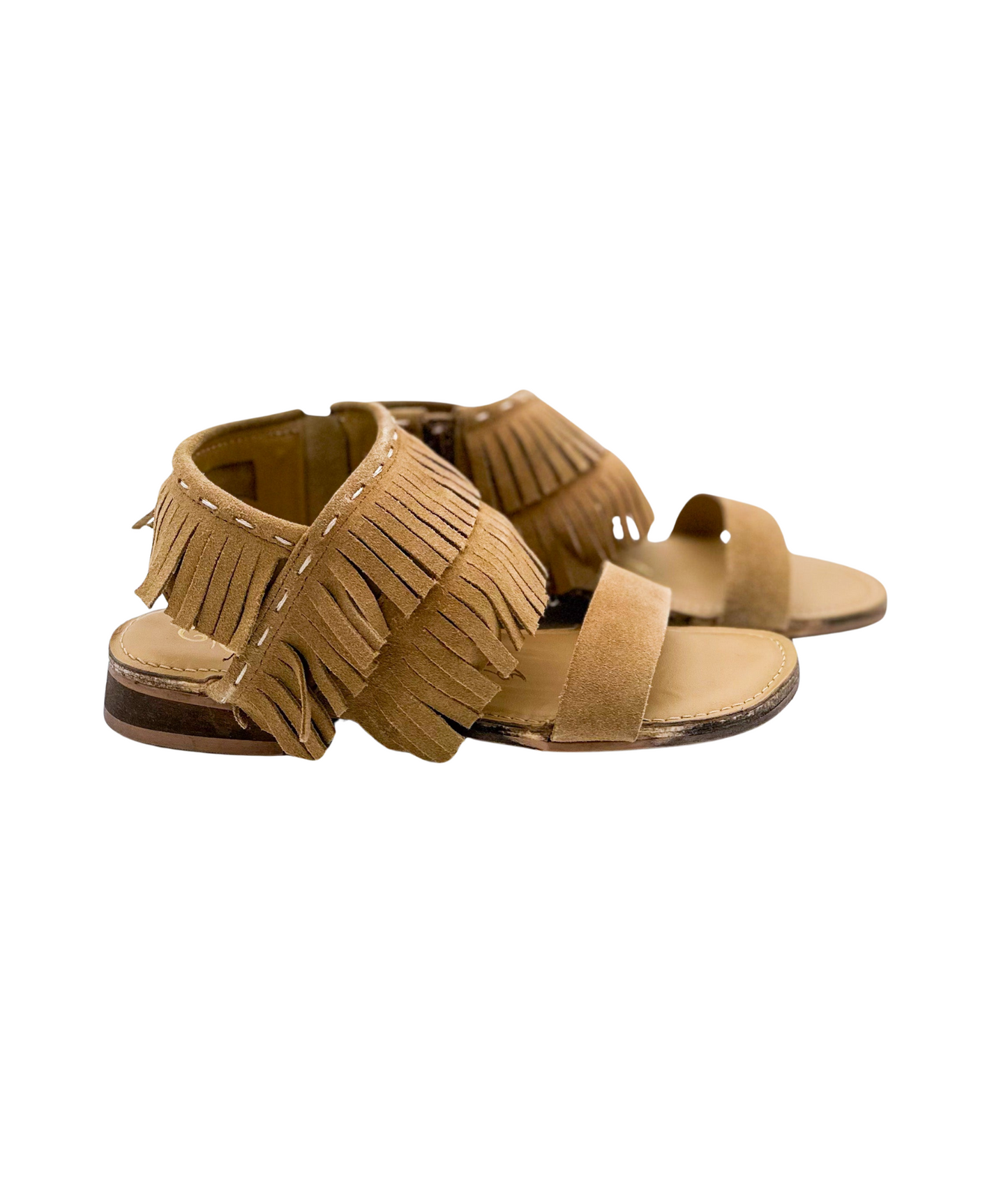 Fringe Star Sandal in Tan