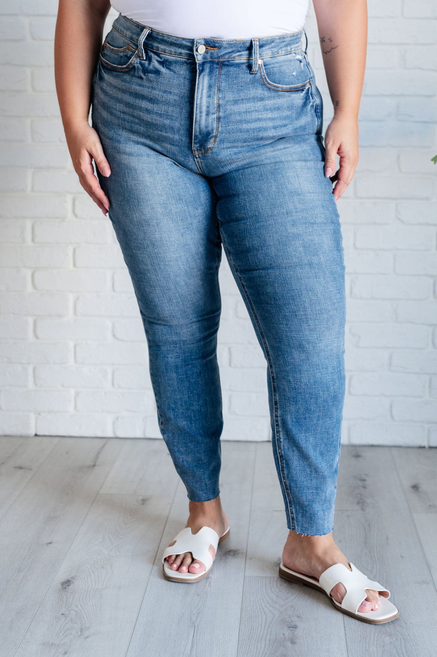 Nicole Judy Blue Skinny Jeans in Vintage Wash