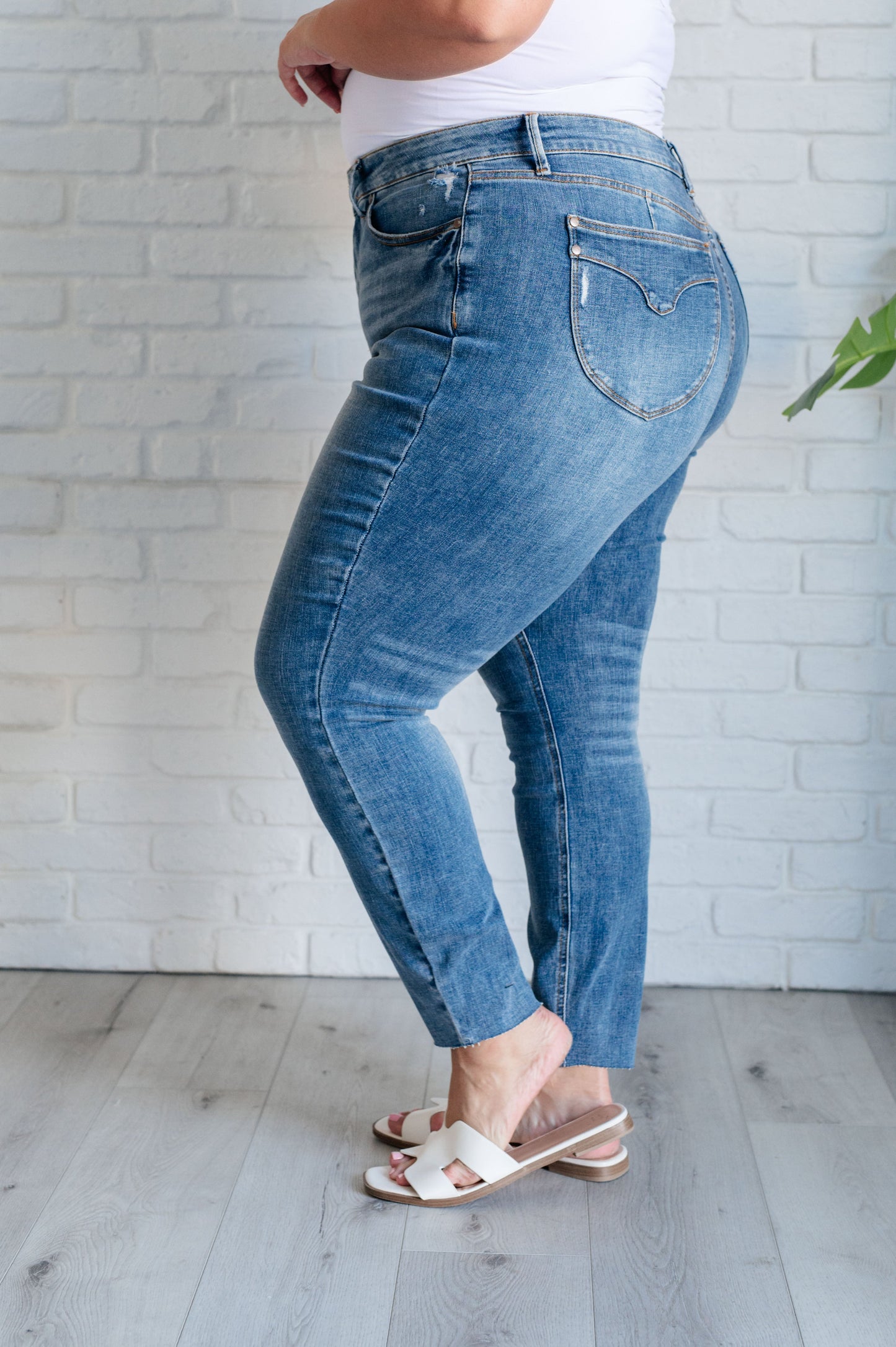 Nicole Judy Blue Skinny Jeans in Vintage Wash