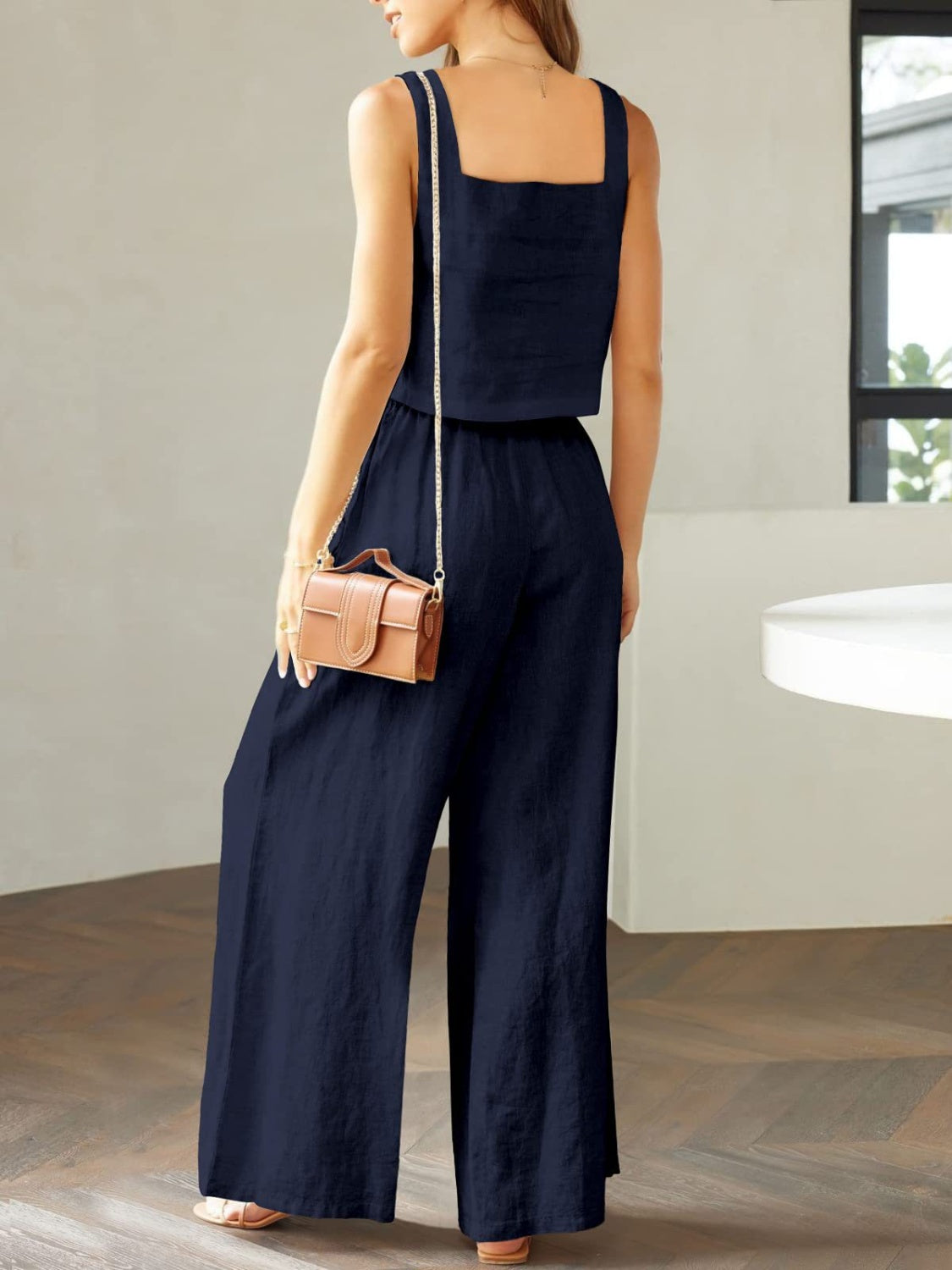 If I could Turn Back Time Top & Wide Leg Pants Set