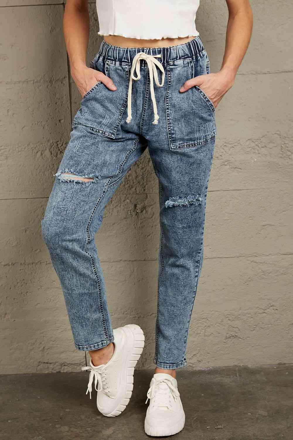 Baeful  Denim Joggers