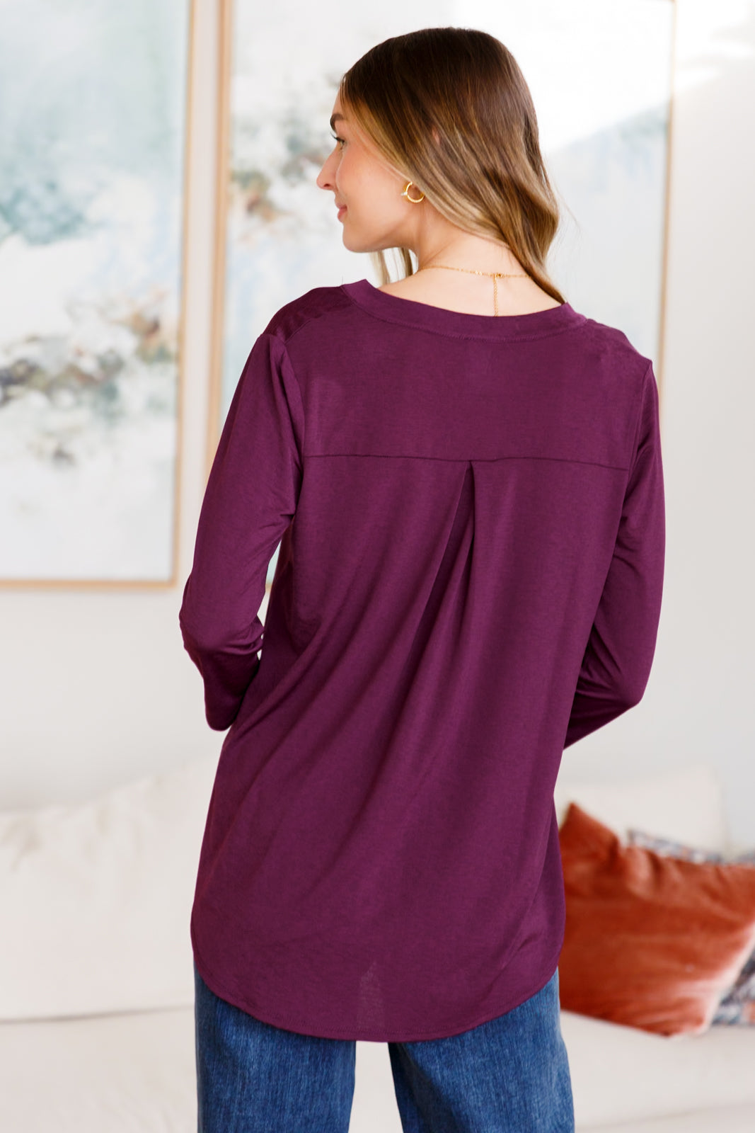 So Outstanding Top in Dark Magenta