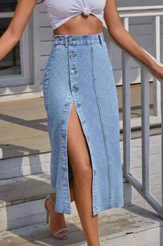 Lovely In  Denim Skirt