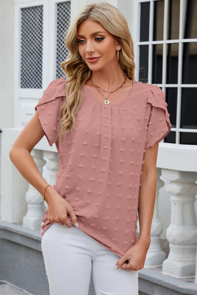 Sweet & Sassy Swiss Dot  Short Sleeve T-Shirt